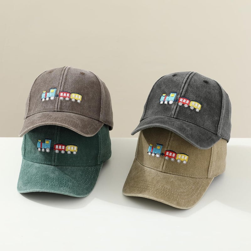EDCYF Kids Boys Girls Embroidered Baseball Caps Baby Sun hat Toddler Dinosaur Trucker Hats Summer Hats（3-8years - Image 3